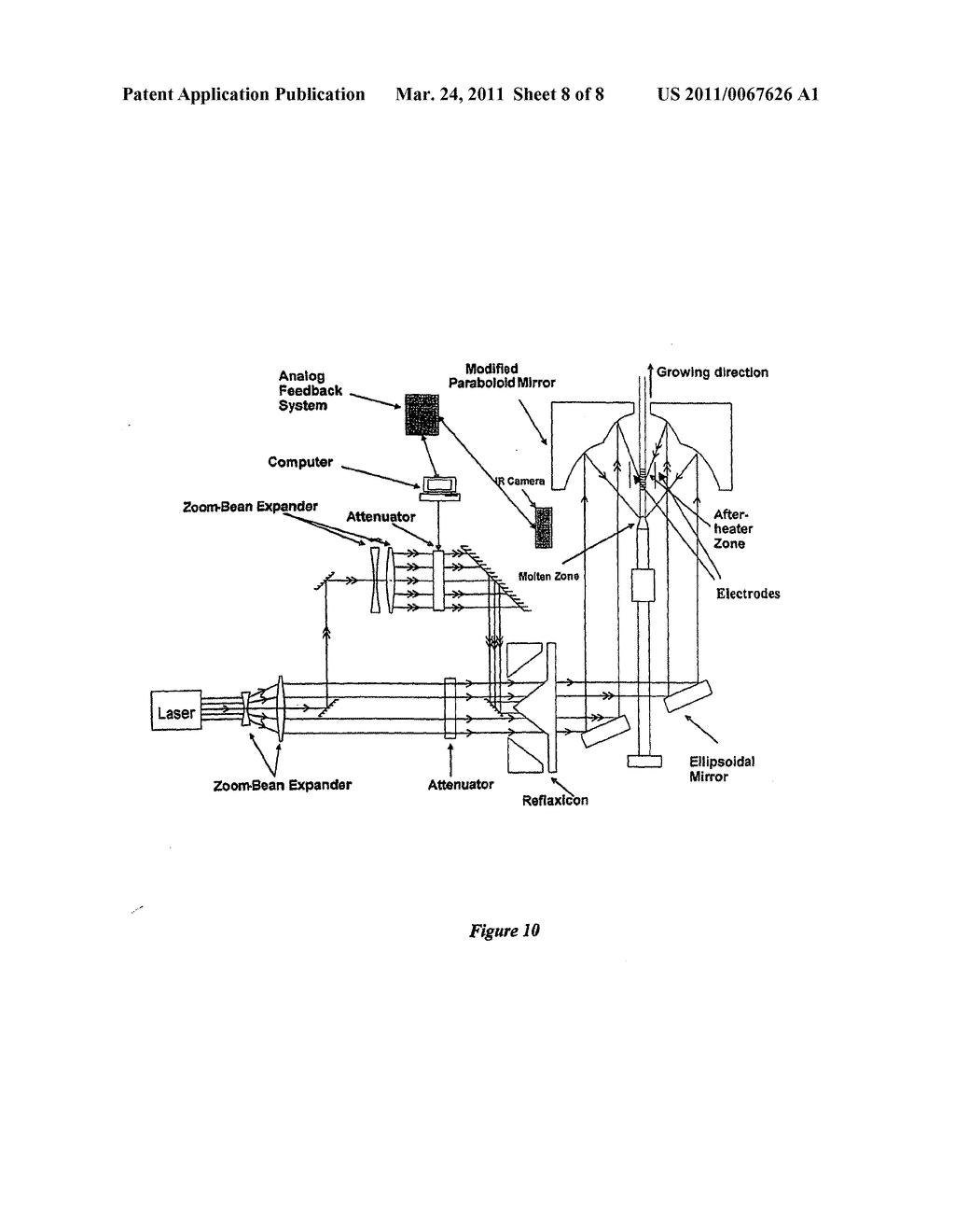Apparatus for the fabrication of periodically poled frequency doubling crystals - diagram, schematic, and image 09
