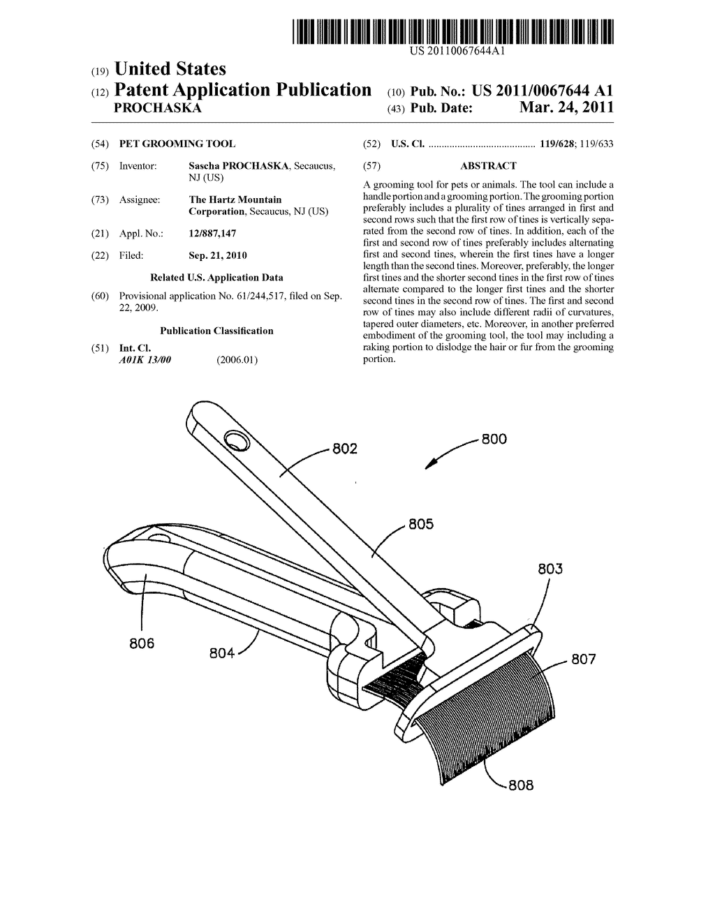 PET GROOMING TOOL - diagram, schematic, and image 01