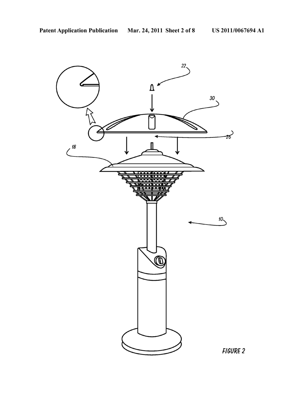 Patio Heater Double Dome Infrared Heat Reflector/Converter - diagram, schematic, and image 03