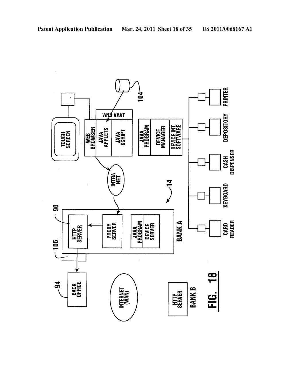 Method of authorizing automated banking machine use responsive to user data read from data bearing records - diagram, schematic, and image 19