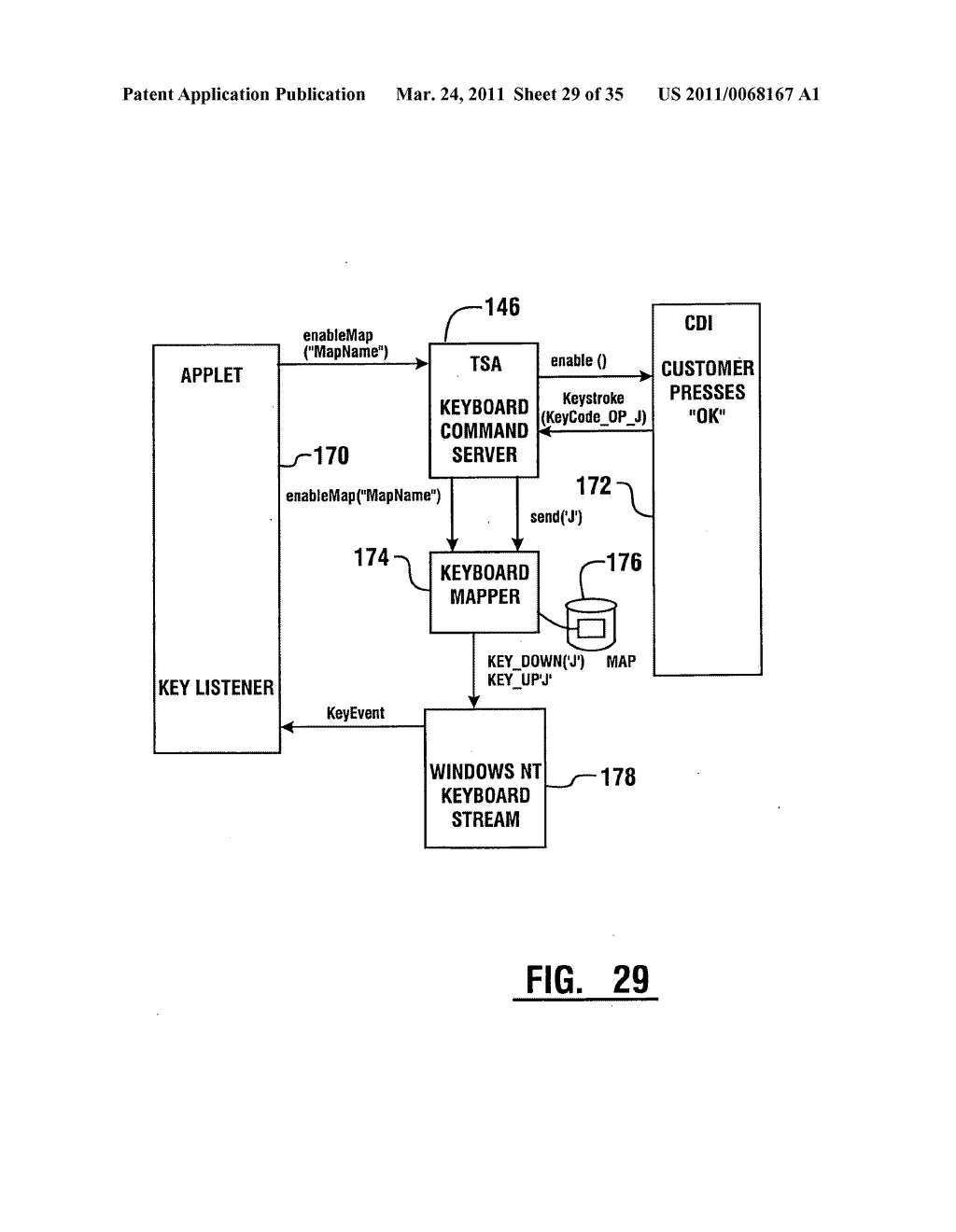 Method of authorizing automated banking machine use responsive to user data read from data bearing records - diagram, schematic, and image 30