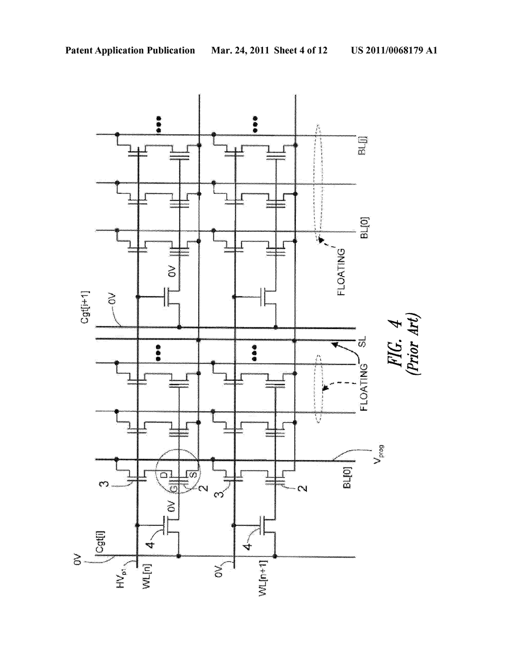 METHOD FOR BIASING AN EEPROM NON-VOLATILE MEMORY ARRAY AND CORRESPONDING EEPROM NON-VOLATILE MEMORY DEVICE - diagram, schematic, and image 05