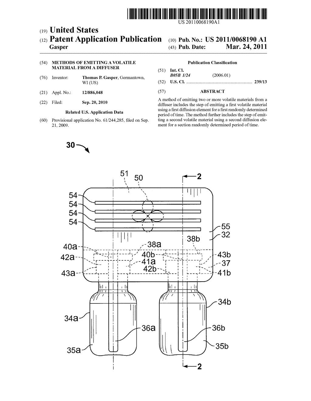 Methods of Emitting a Volatile Material from a Diffuser - diagram, schematic, and image 01