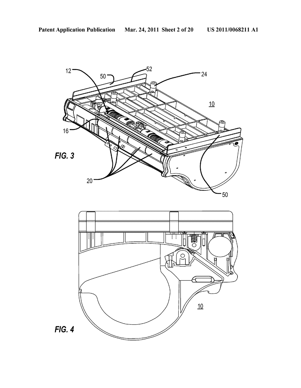 DISPENSING PERFORATED PAPER TOWELS FROM TOWELING RECEIVED WITHIN RECESS OF LOADING DOOR - diagram, schematic, and image 03