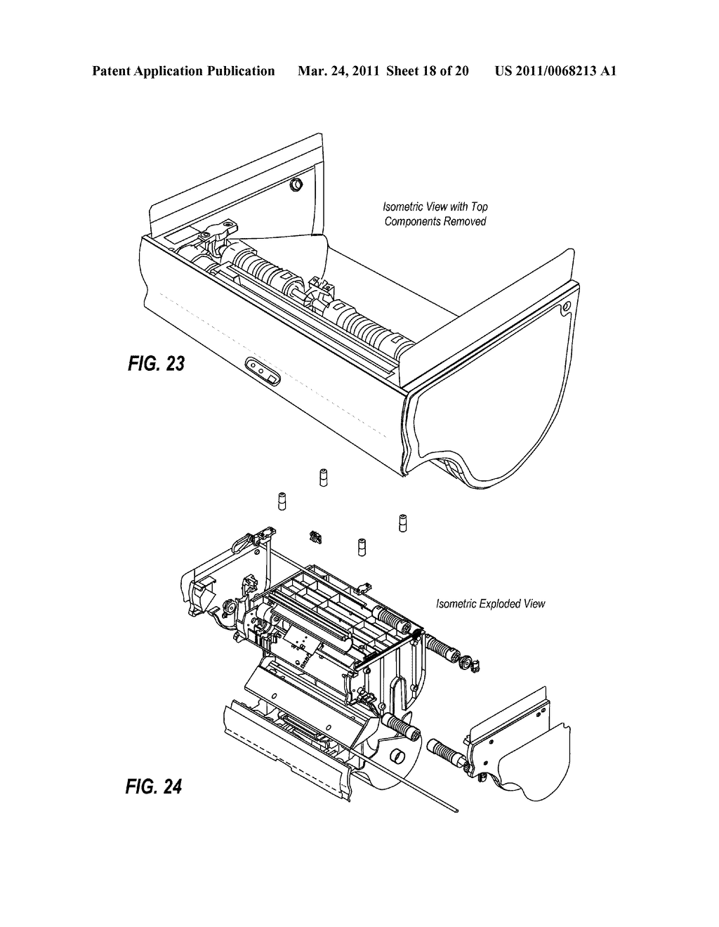 ENGAGING AND DISPLACING DRIVEN ROLLER OF TOWELING DISPENSER BY CLOSING LOADING DOOR - diagram, schematic, and image 19