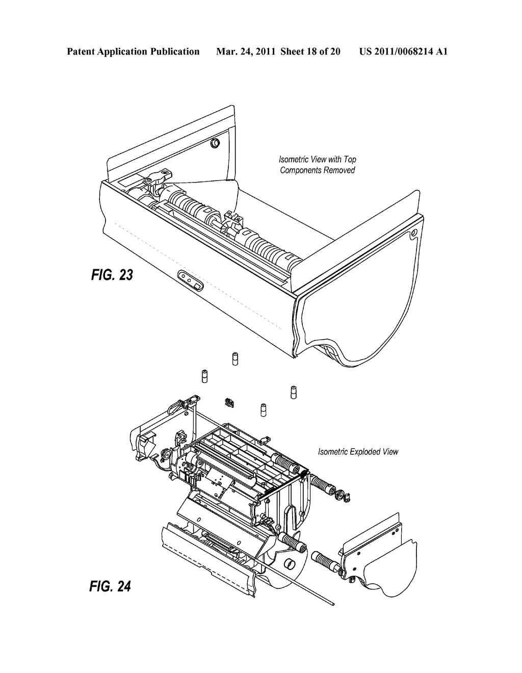 MESHING DRIVEN ROLLERS OF TOWEL DISPENSER BY CLOSING LOADING DOOR - diagram, schematic, and image 19