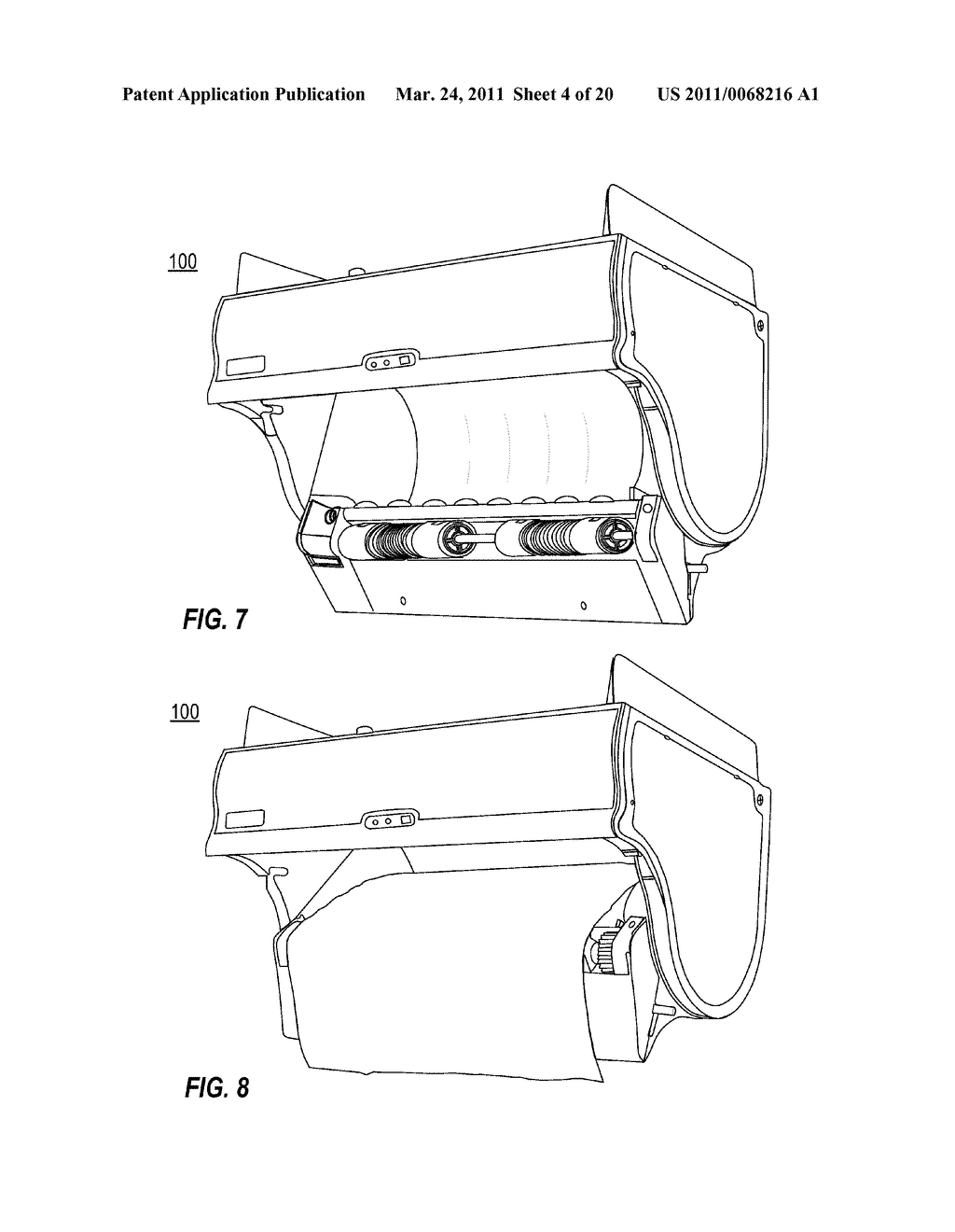 MOUNTED AUTOMATIC TOWEL DISPENSER FOR DISPENSING PAPER TOWELS - diagram, schematic, and image 05