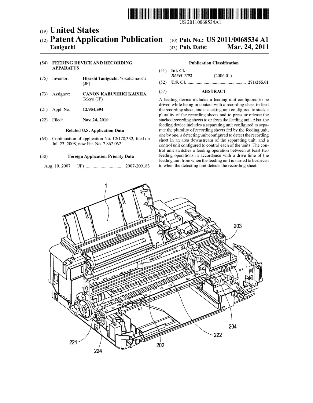 FEEDING DEVICE AND RECORDING APPARATUS - diagram, schematic, and image 01