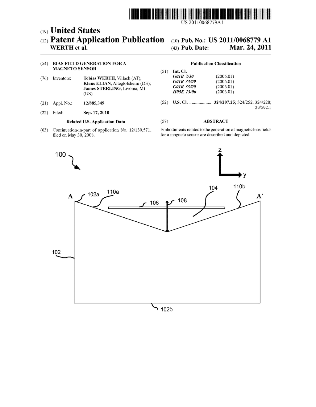 Bias field generation for a magneto sensor - diagram, schematic, and image 01