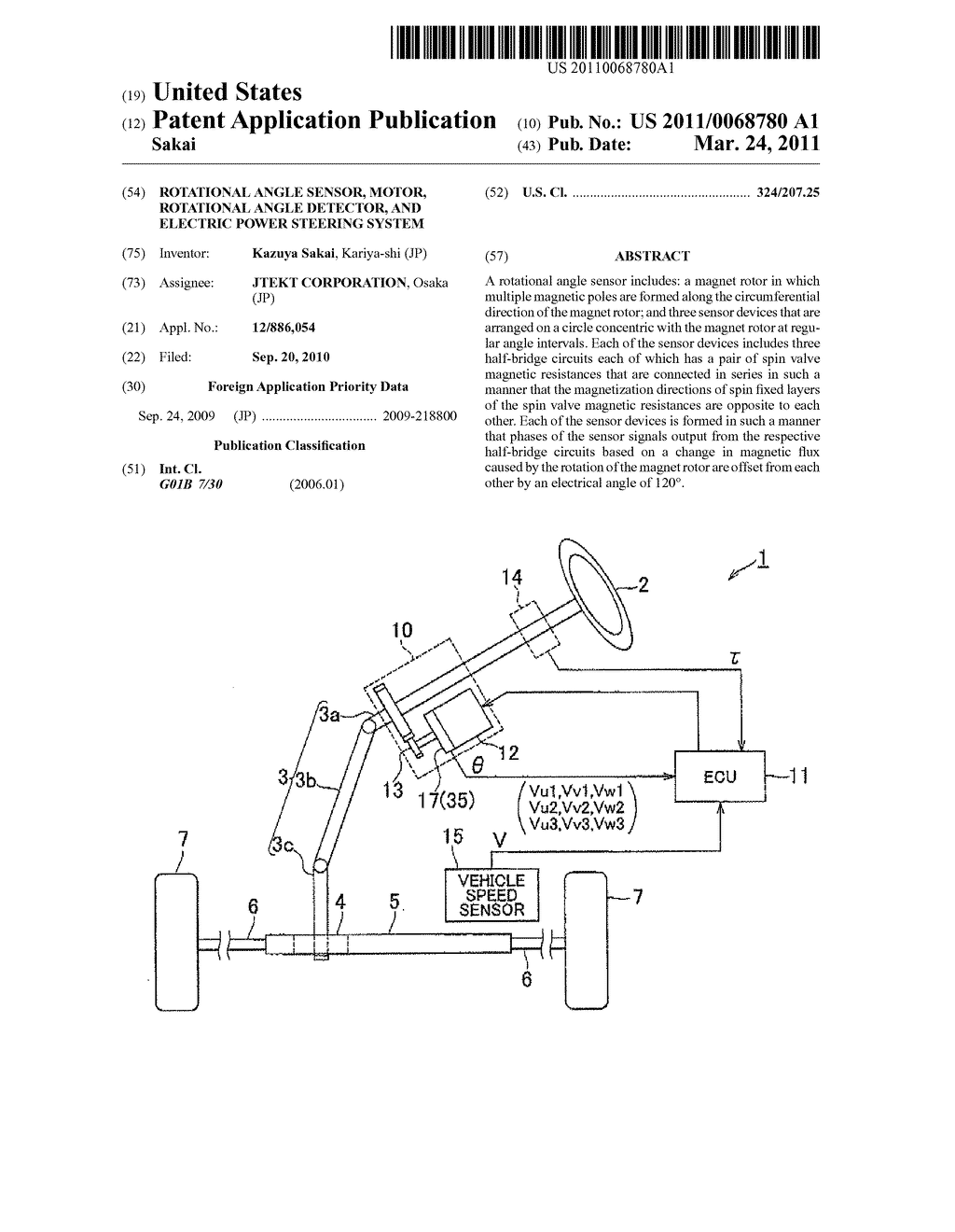 ROTATIONAL ANGLE SENSOR, MOTOR, ROTATIONAL ANGLE DETECTOR, AND ELECTRIC POWER STEERING SYSTEM - diagram, schematic, and image 01