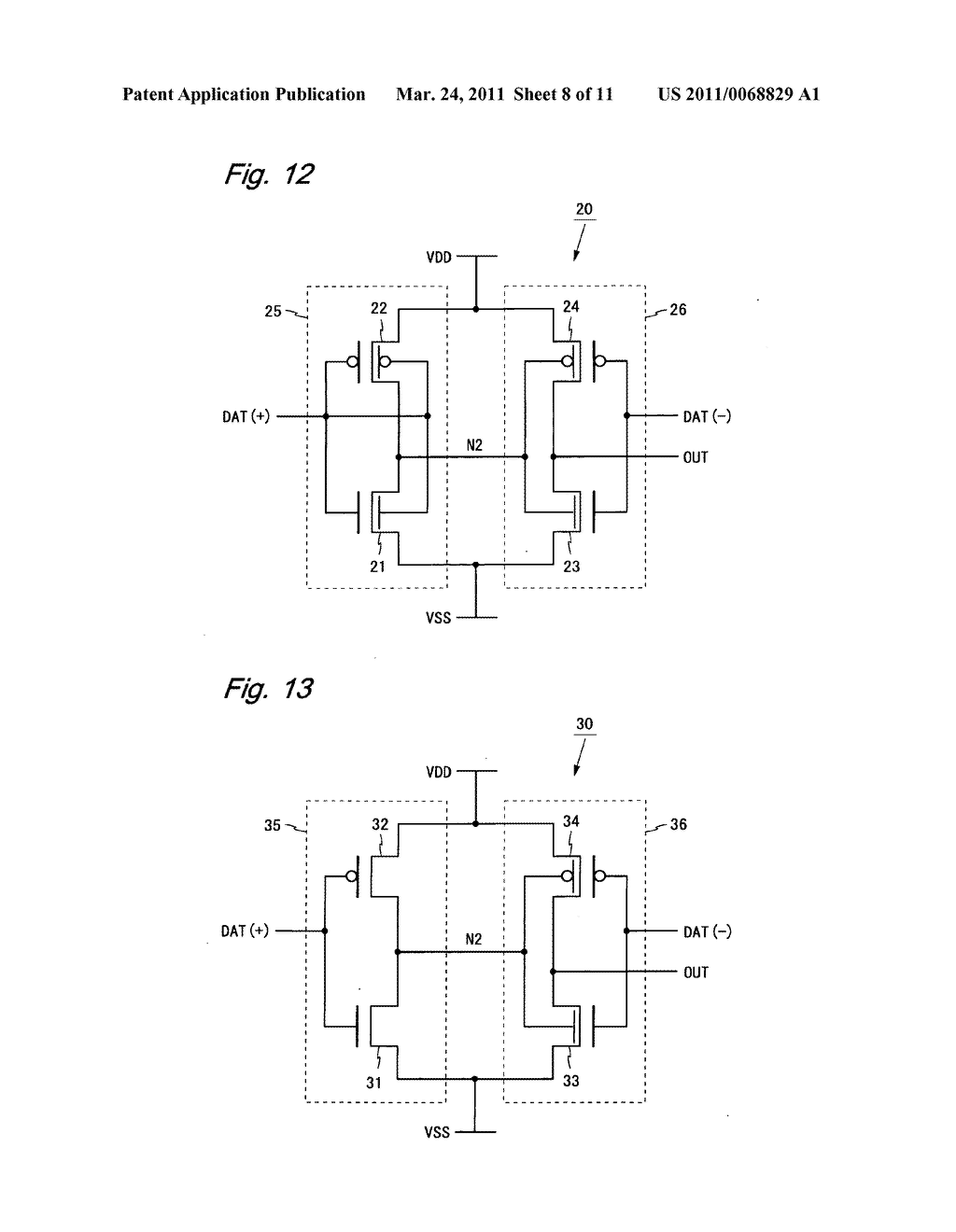 COMPARATOR CIRCUIT AND DISPLAY DEVICE PROVIDED WITH THE SAME - diagram, schematic, and image 09