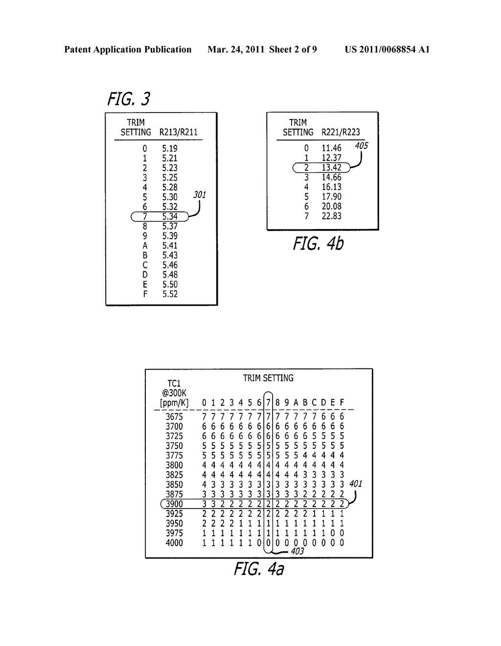 CIRCUIT, TRIM AND LAYOUT FOR TEMPERATURE COMPENSATION OF METAL RESISTORS IN SEMI-CONDUCTOR CHIPS - diagram, schematic, and image 03