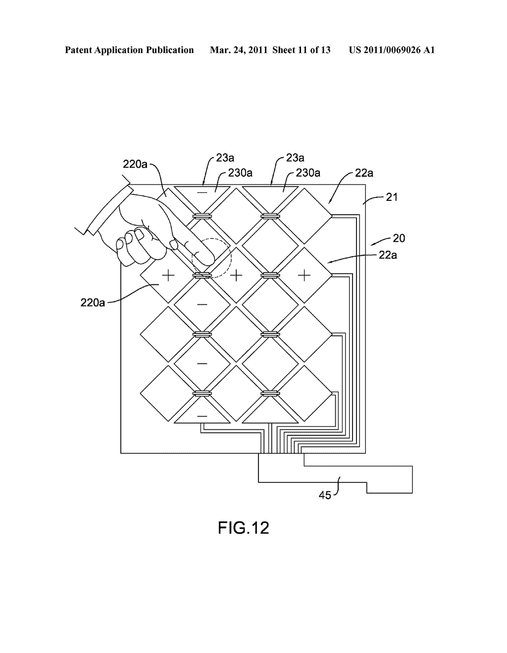 TOUCH PANEL MODULE FOR PROVIDING ELECTRICALLY-STIMULATED SENSATION FEEDBACK - diagram, schematic, and image 12