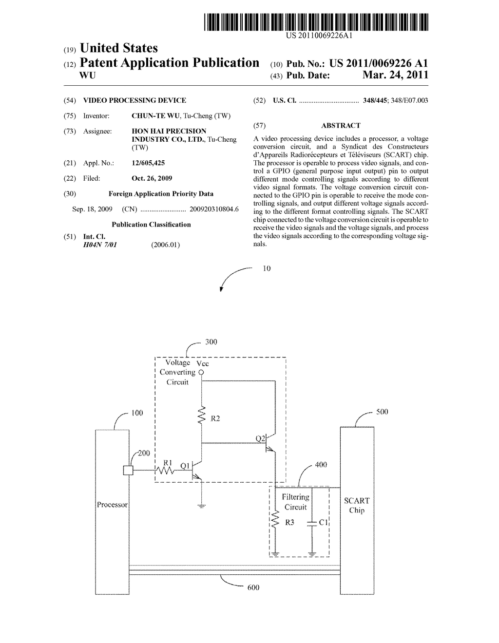 VIDEO PROCESSING DEVICE - diagram, schematic, and image 01