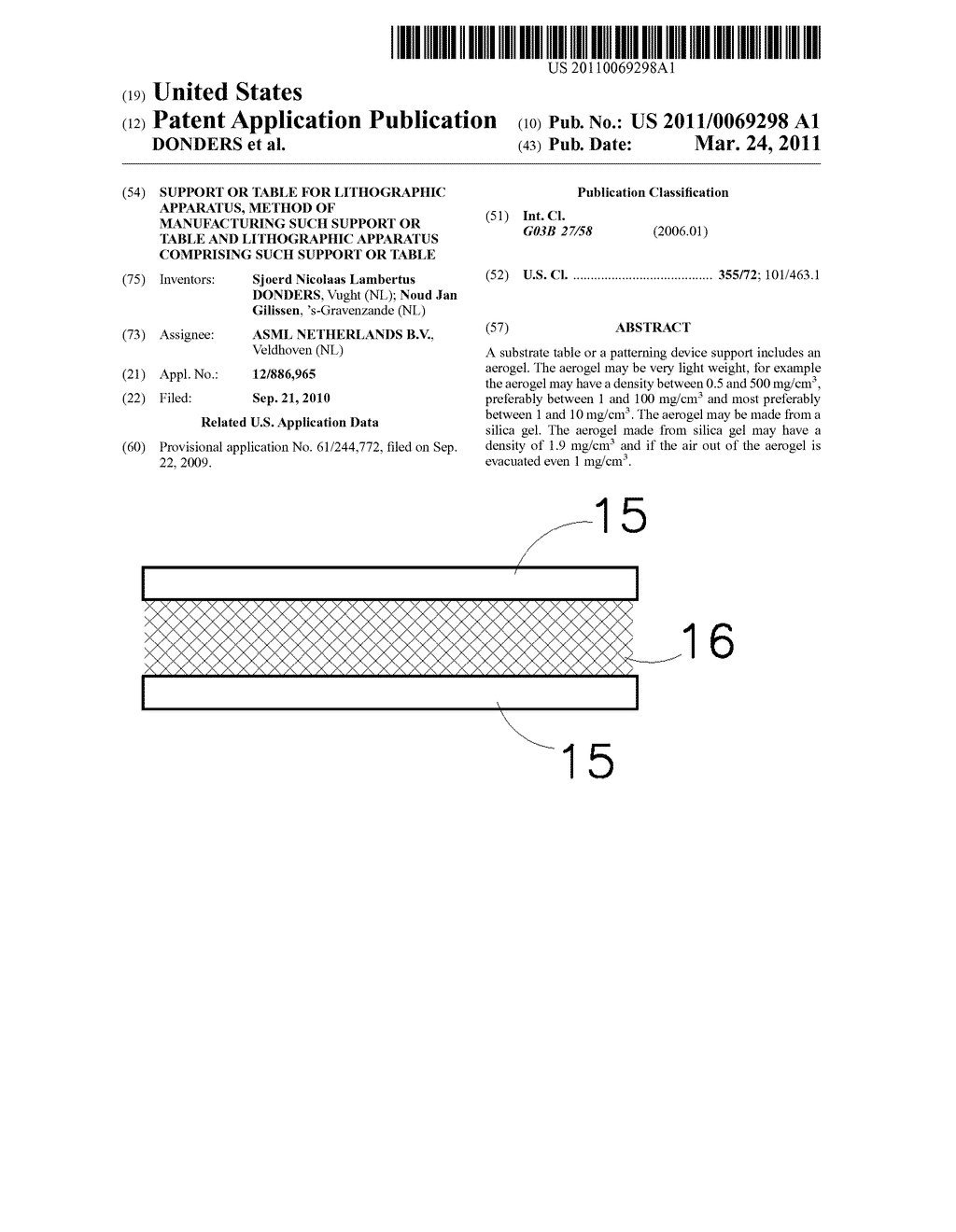 SUPPORT OR TABLE FOR LITHOGRAPHIC APPARATUS, METHOD OF MANUFACTURING SUCH SUPPORT OR TABLE AND LITHOGRAPHIC APPARATUS COMPRISING SUCH SUPPORT OR TABLE - diagram, schematic, and image 01