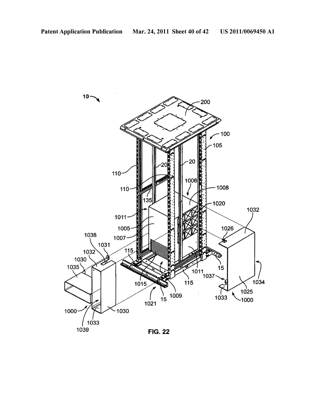 Network Cabinet with Thermal Airflow Management System - diagram, schematic, and image 41