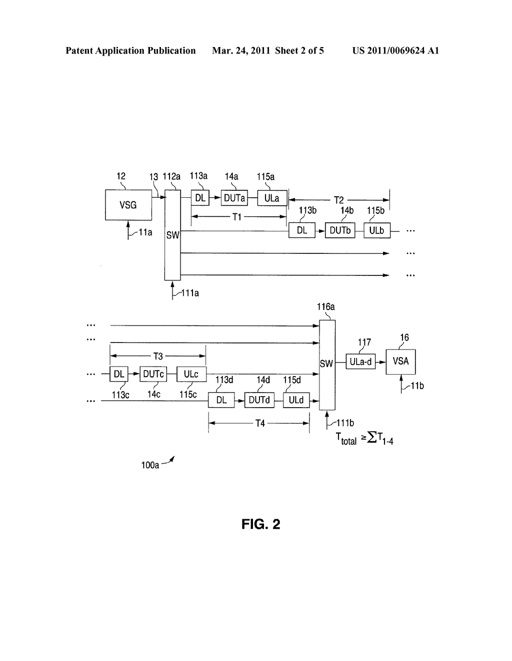 METHOD AND SYSTEM FOR TESTING MULTIPLE DATA PACKET TRANSCEIVERS TOGETHER DURING A PREDETERMINED TIME INTERVAL - diagram, schematic, and image 03
