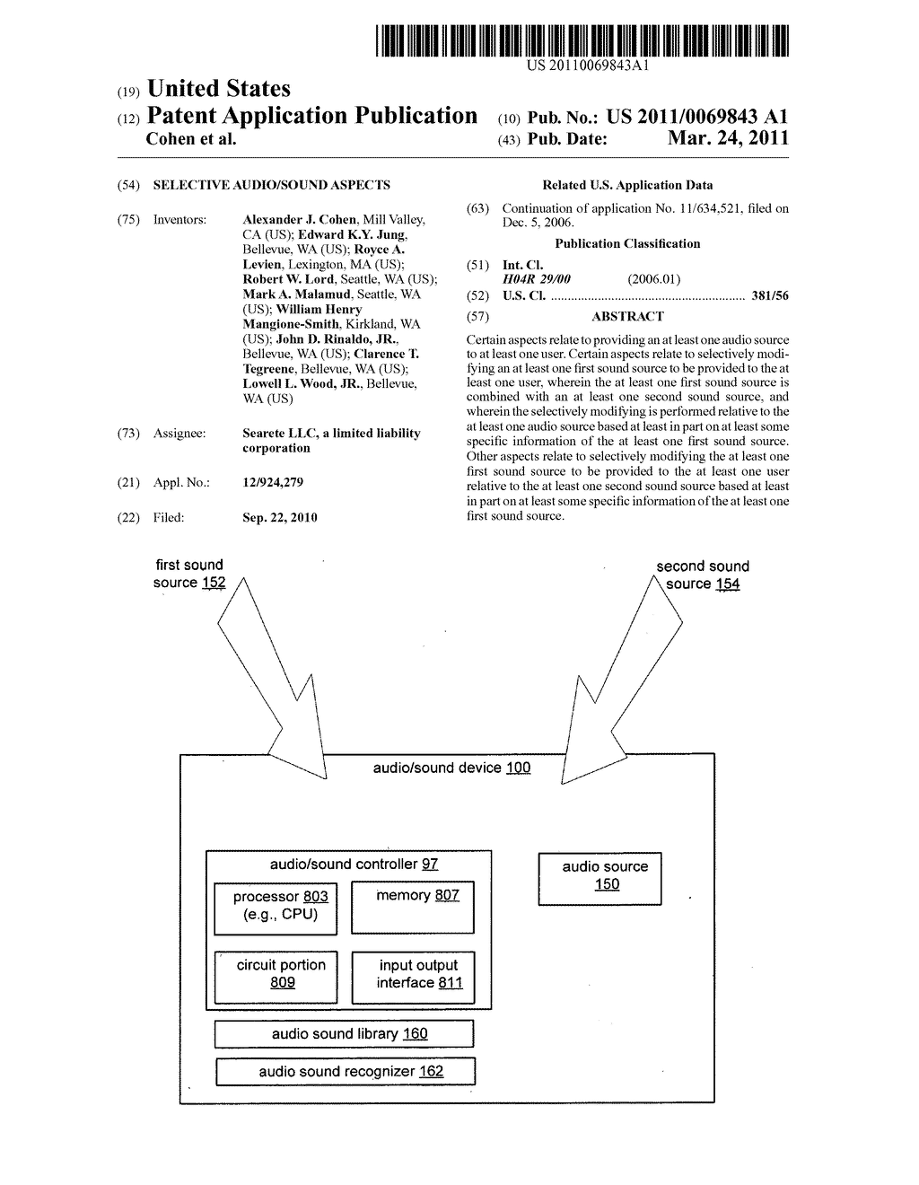 Selective audio/sound aspects - diagram, schematic, and image 01