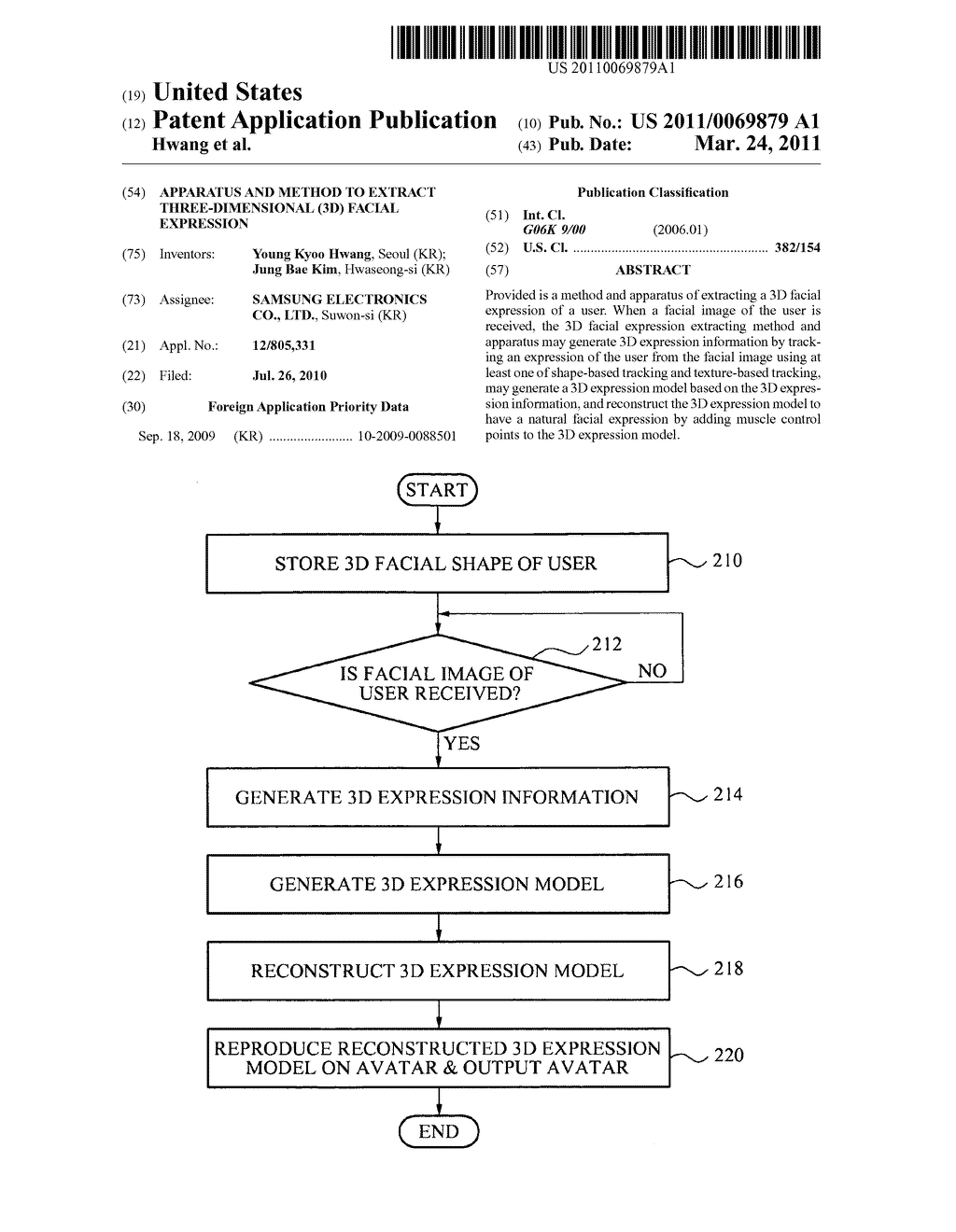 Apparatus and method to extract three-dimensional (3D) facial expression - diagram, schematic, and image 01