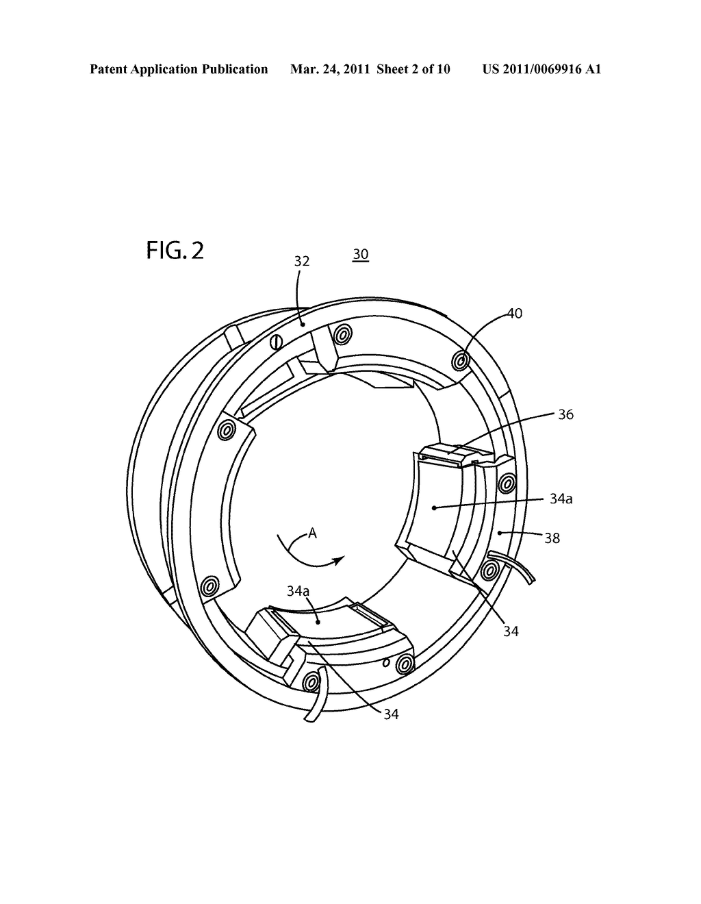 BEARING DEVICE, RETENTION MECHANISM AND METHOD FOR RETAINING AT LEAST ONE PAD - diagram, schematic, and image 03