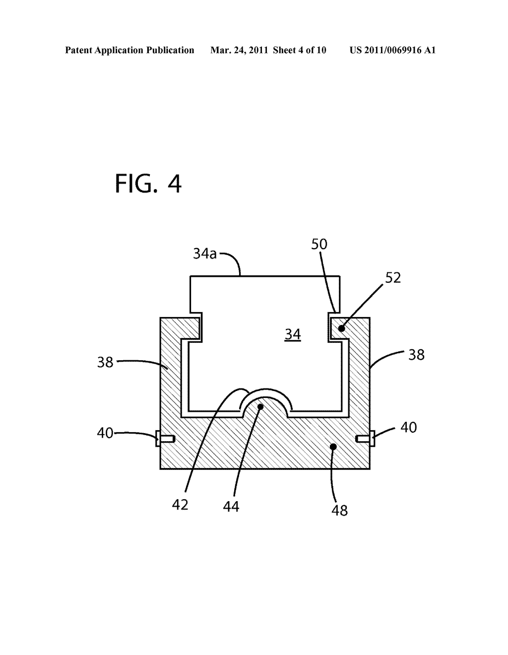 BEARING DEVICE, RETENTION MECHANISM AND METHOD FOR RETAINING AT LEAST ONE PAD - diagram, schematic, and image 05