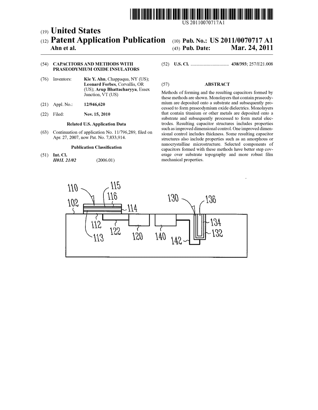 CAPACITORS AND METHODS WITH PRASEODYMIUM OXIDE INSULATORS - diagram, schematic, and image 01