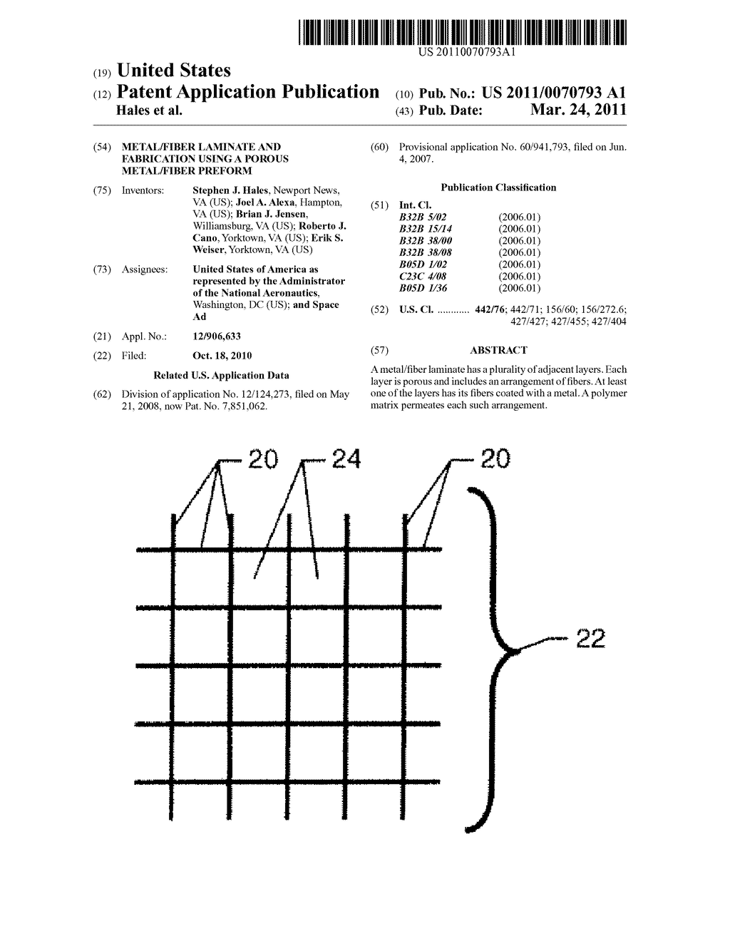 Metal/Fiber Laminate and Fabrication Using a Porous Metal/Fiber Preform - diagram, schematic, and image 01