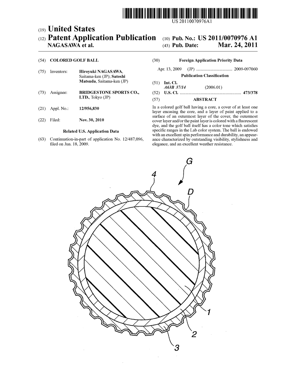 COLORED GOLF BALL - diagram, schematic, and image 01