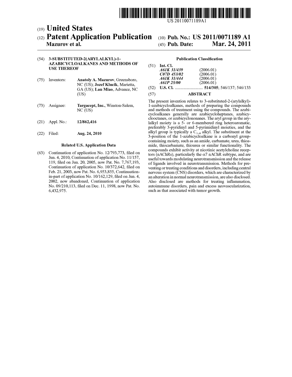 3-SUBSTITUTED-2(ARYLALKYL)-1-AZABICYCLOALKANES AND METHODS OF USE THEREOF - diagram, schematic, and image 01