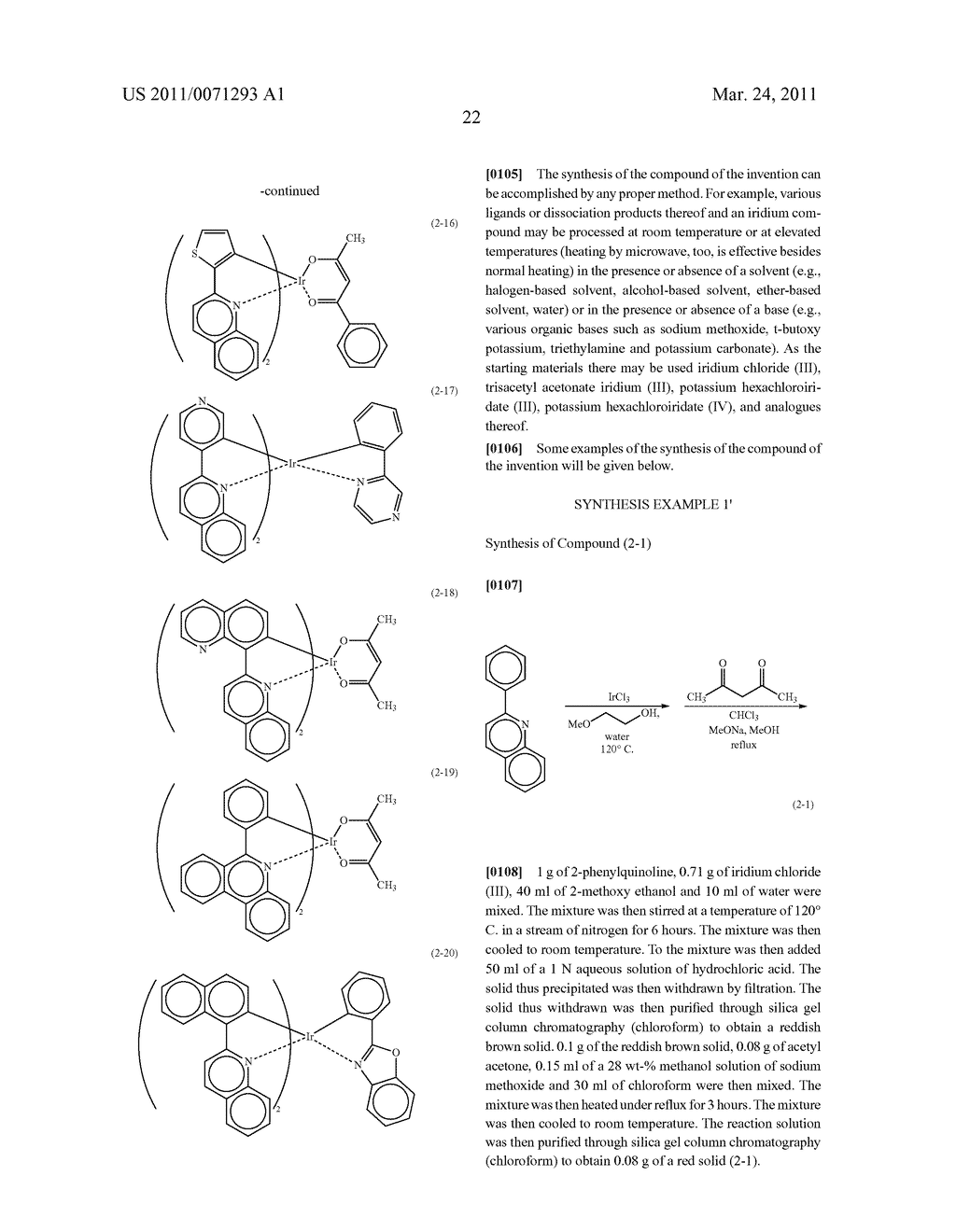 LIGHT-EMITTING MATERIAL COMPRISING ORTHOMETALATED IRIDIUM COMPLEX, LIGHT-EMITTING DEVICE, HIGH EFFICIENCY RED LIGHT-EMITTING DEVICE, AND NOVEL IRIDIUM COMPLEX - diagram, schematic, and image 23