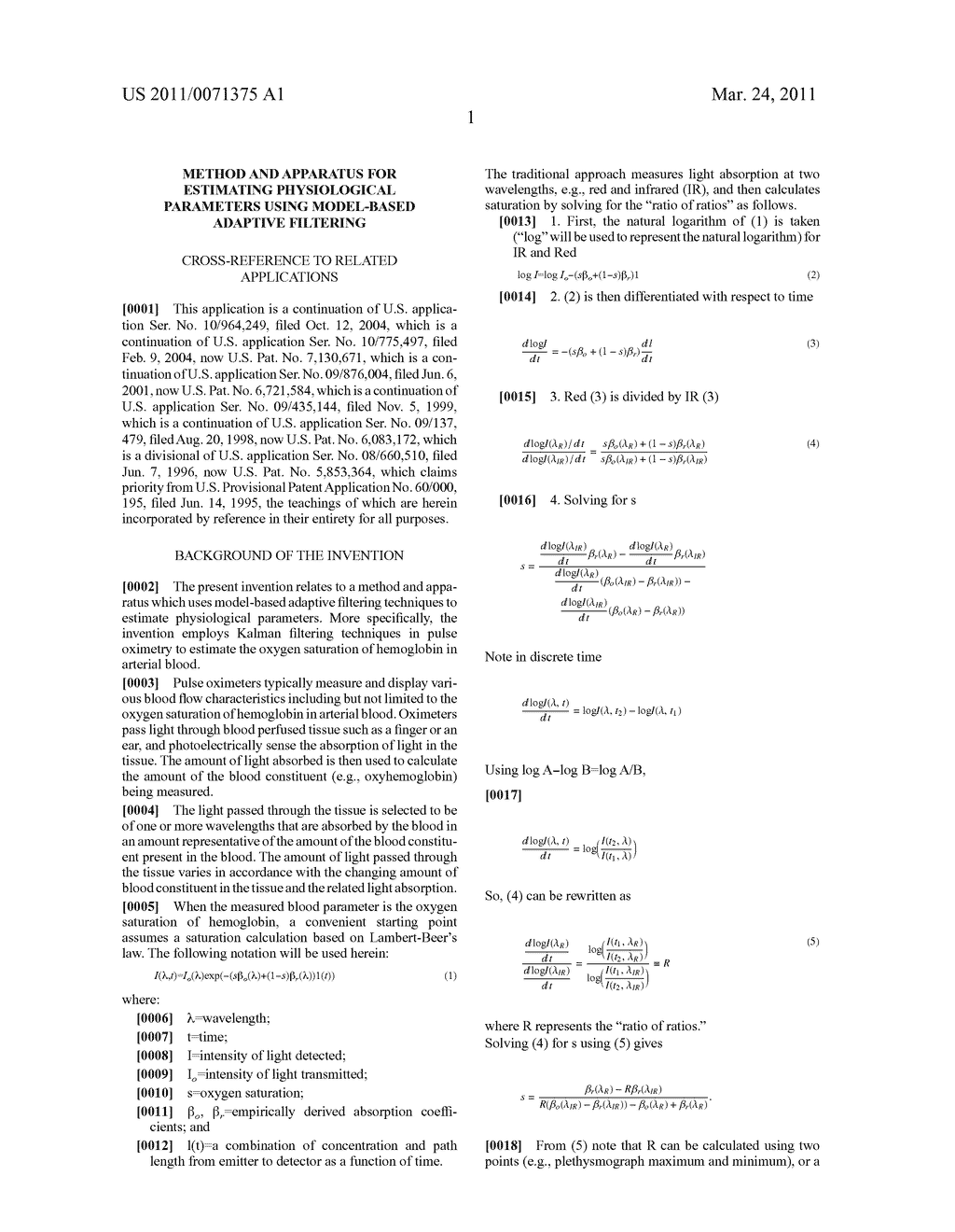 METHOD AND APPARATUS FOR ESTIMATING PHYSIOLOGICAL PARAMETERS USING MODEL-BASED ADAPTIVE FILTERING - diagram, schematic, and image 14