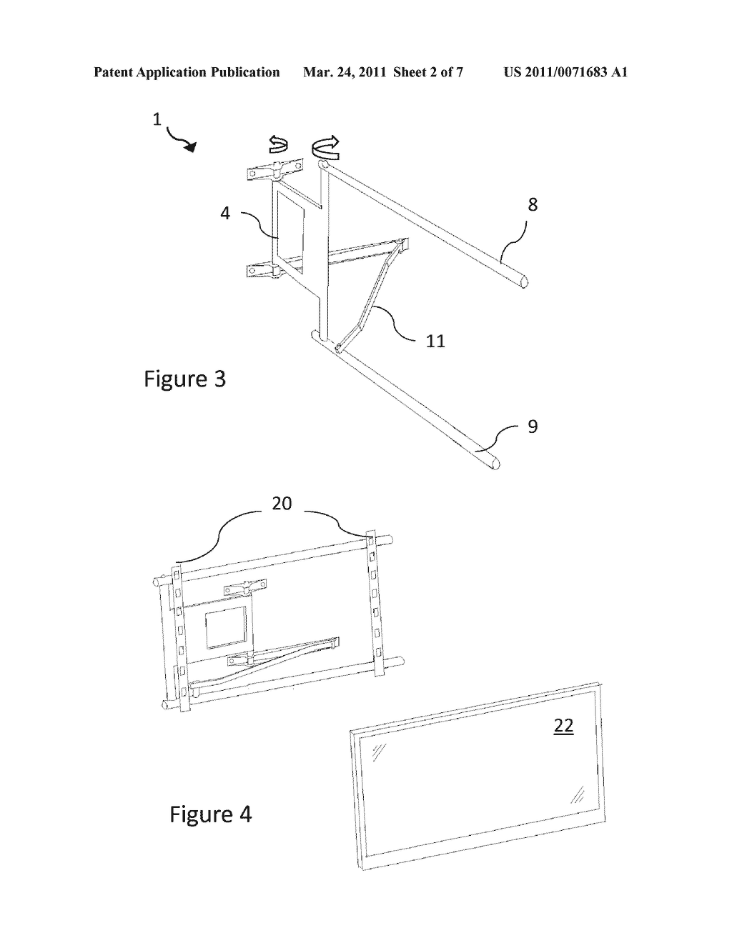 Mounting Apparatus for a Television or Display - diagram, schematic, and image 03