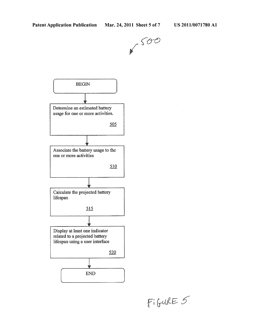 METHOD AND APPARATUS FOR DISPLAYING AT LEAST ONE INDICATOR RELATED TO A PROJECTED BATTERY LIFESPAN - diagram, schematic, and image 06