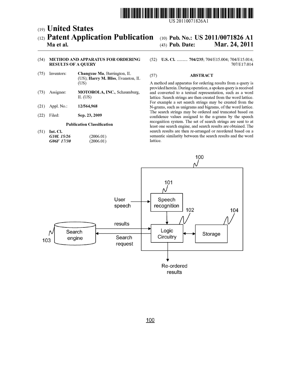 METHOD AND APPARATUS FOR ORDERING RESULTS OF A QUERY - diagram, schematic, and image 01