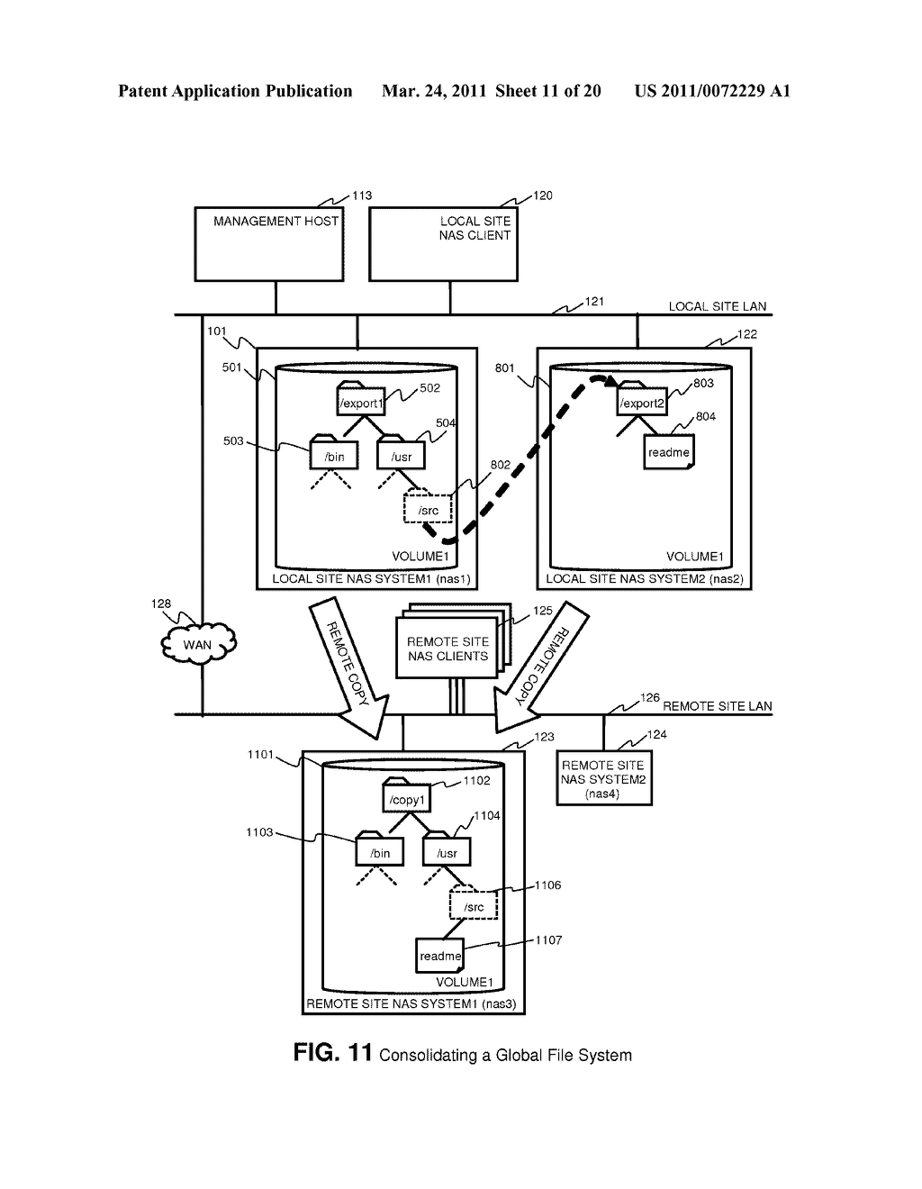 METHOD OF MIRRORING DATA BETWEEN CLUSTERED NAS SYSTEMS - diagram, schematic, and image 12