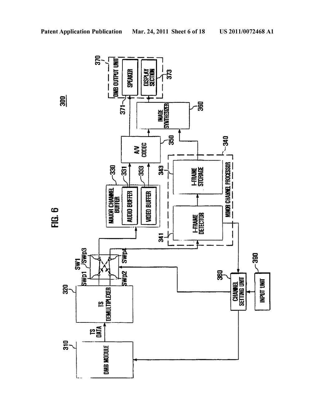 DIGITAL BROADCAST RECEIVER AND BROADCAST DATA DISPLAY METHOD FOR SIMULTANEOUS DISPLAY OF MULTI-CHANNEL VISUAL IMAGES - diagram, schematic, and image 07