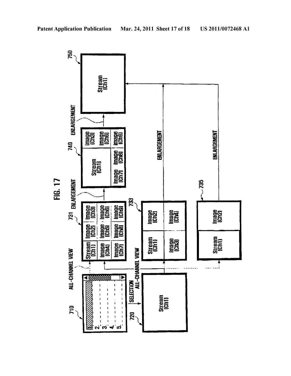 DIGITAL BROADCAST RECEIVER AND BROADCAST DATA DISPLAY METHOD FOR SIMULTANEOUS DISPLAY OF MULTI-CHANNEL VISUAL IMAGES - diagram, schematic, and image 18