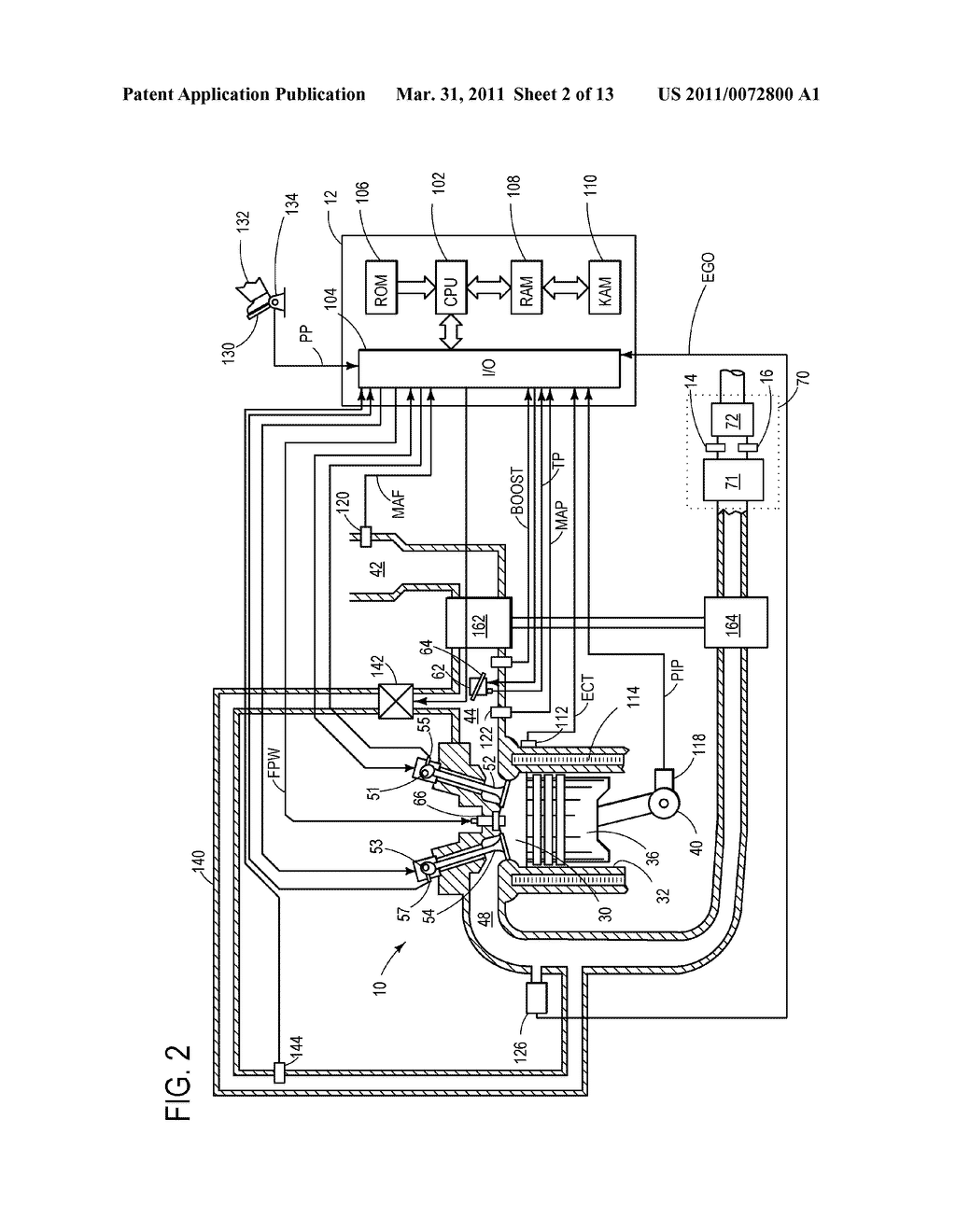 PARTICULATE FILTER REGENERATION IN AN ENGINE - diagram, schematic, and image 03