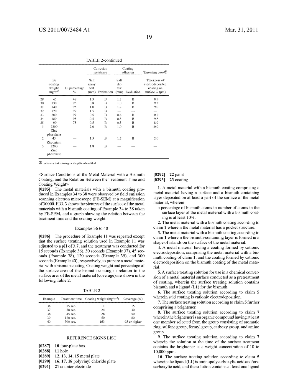 METAL MATERIAL WITH A BISMUTH FILM ATTACHED AND METHOD FOR PRODUCING SAME, SURFACE TREATMENT LIQUID USED IN SAID METHOD, AND CATIONIC ELECTRODEPOSITION COATED METAL MATERIAL AND METHOD FOR PRODUCING SAME - diagram, schematic, and image 23