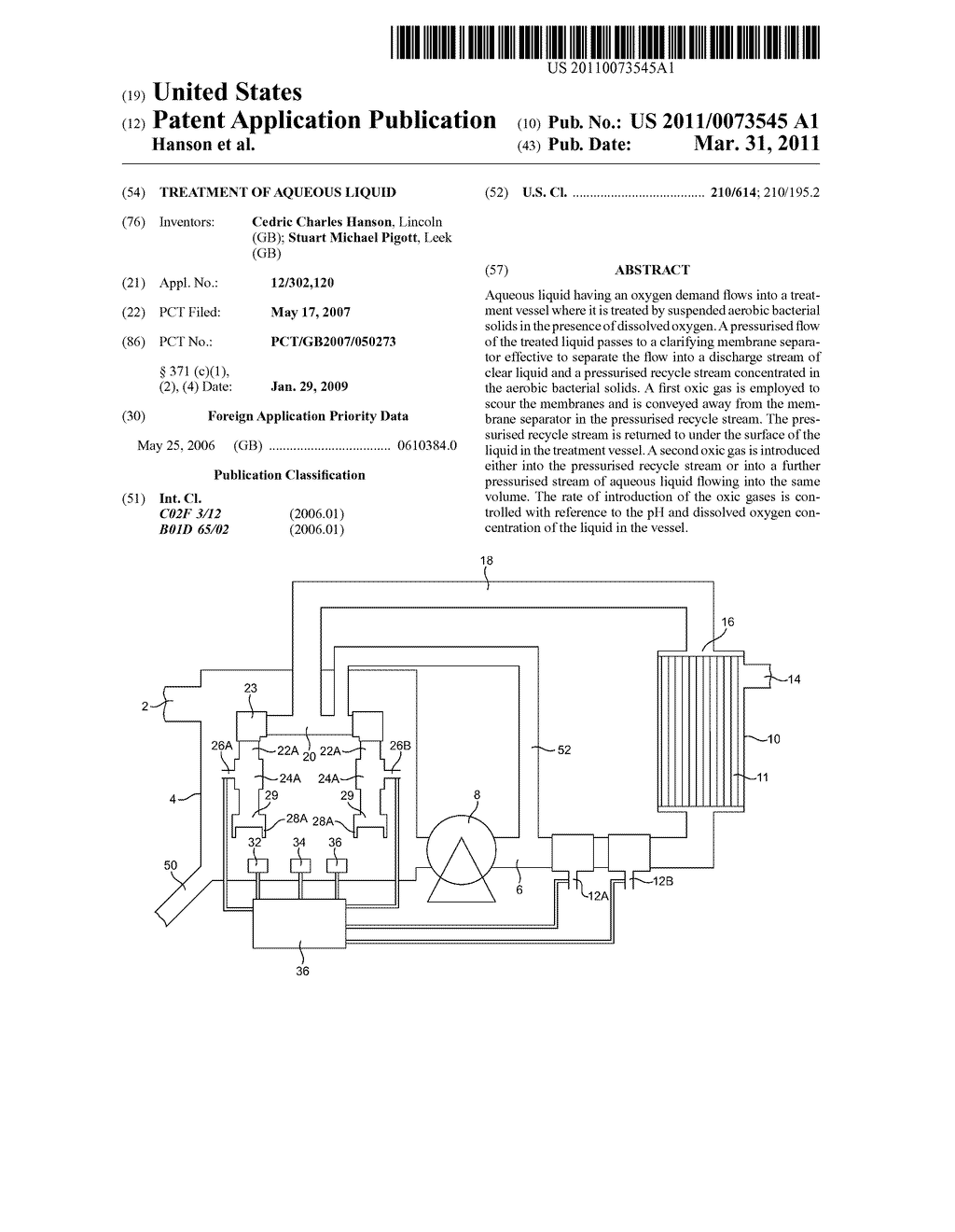 TREATMENT OF AQUEOUS LIQUID - diagram, schematic, and image 01