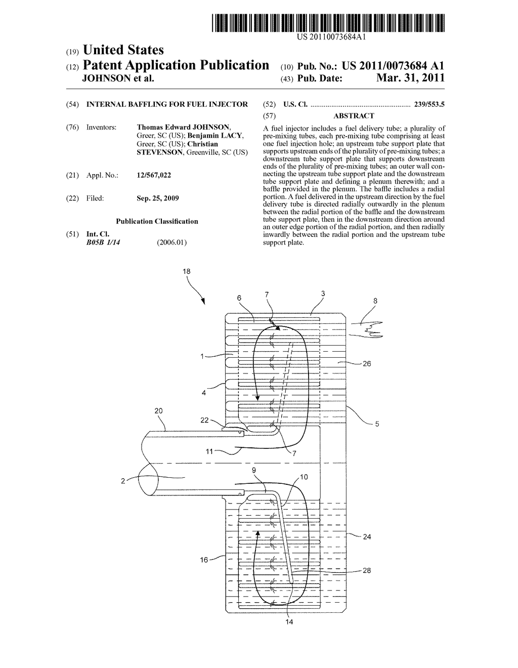 INTERNAL BAFFLING FOR FUEL INJECTOR - diagram, schematic, and image 01