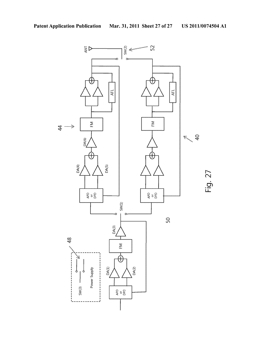 MULTI MODE POWER OUTPUT MODULE AND METHOD OF USE WITH AN RF SIGNAL AMPLIFICATION SYSTEM - diagram, schematic, and image 28