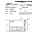 PORTABLE ELECTRONIC DEVICE AND METHOD OF CONTROLLING SAME diagram and image