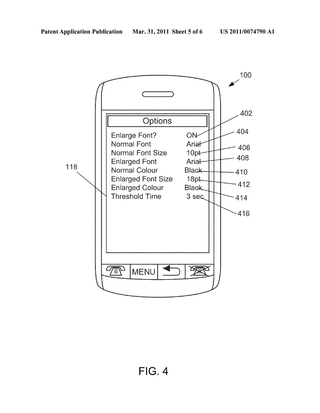 PORTABLE ELECTRONIC DEVICE AND METHOD OF CONTROLLING SAME - diagram, schematic, and image 06