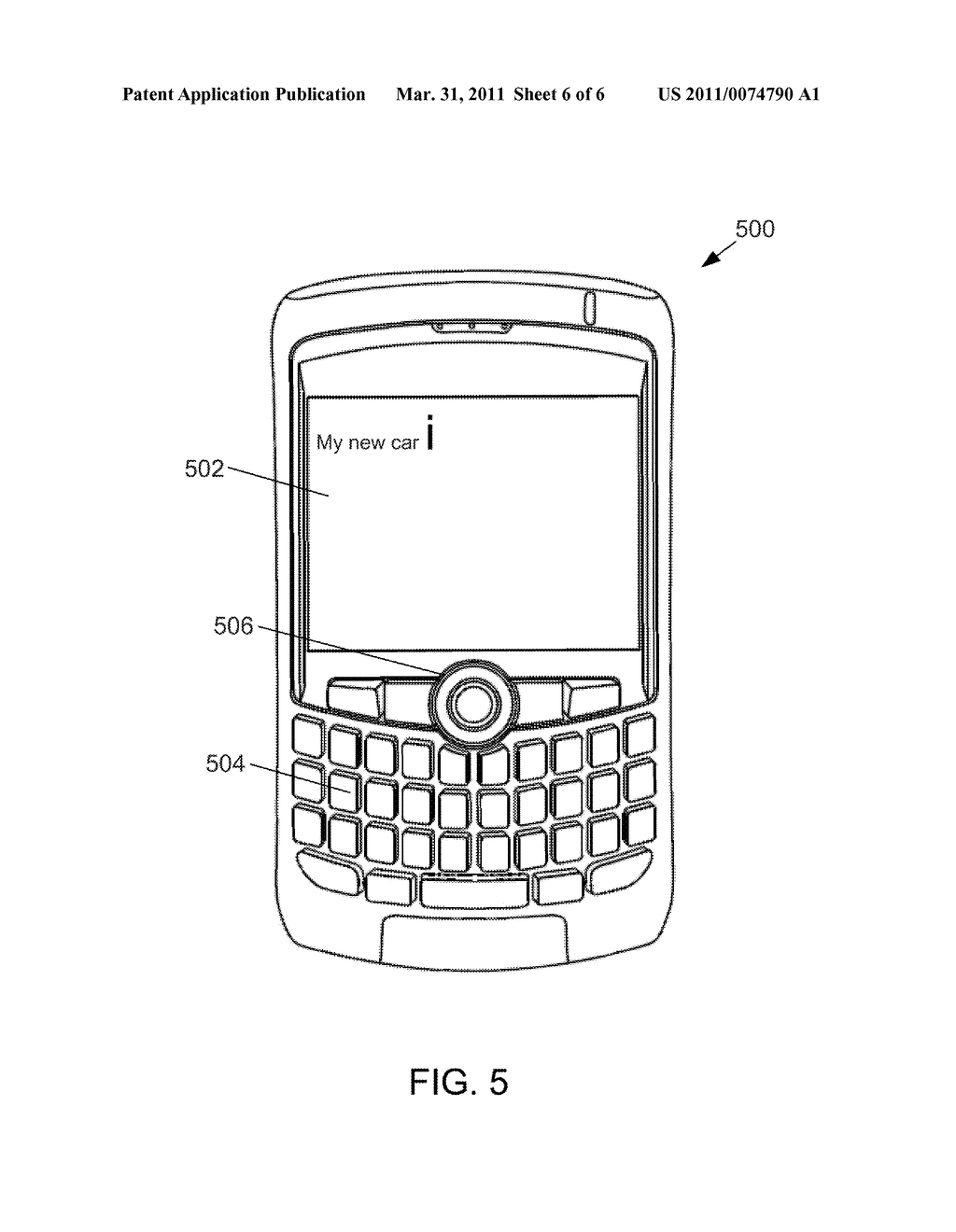 PORTABLE ELECTRONIC DEVICE AND METHOD OF CONTROLLING SAME - diagram, schematic, and image 07