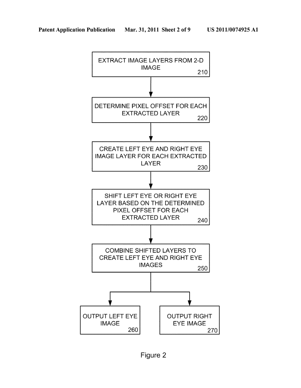 METHOD AND SYSTEM FOR UTILIZING PRE-EXISTING IMAGE LAYERS OF A TWO-DIMENSIONAL IMAGE TO CREATE A STEREOSCOPIC IMAGE - diagram, schematic, and image 03