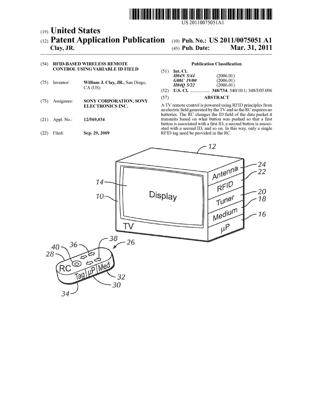 RFID-BASED WIRELESS REMOTE CONTROL USING VARIABLE ID FIELD - diagram, schematic, and image 01