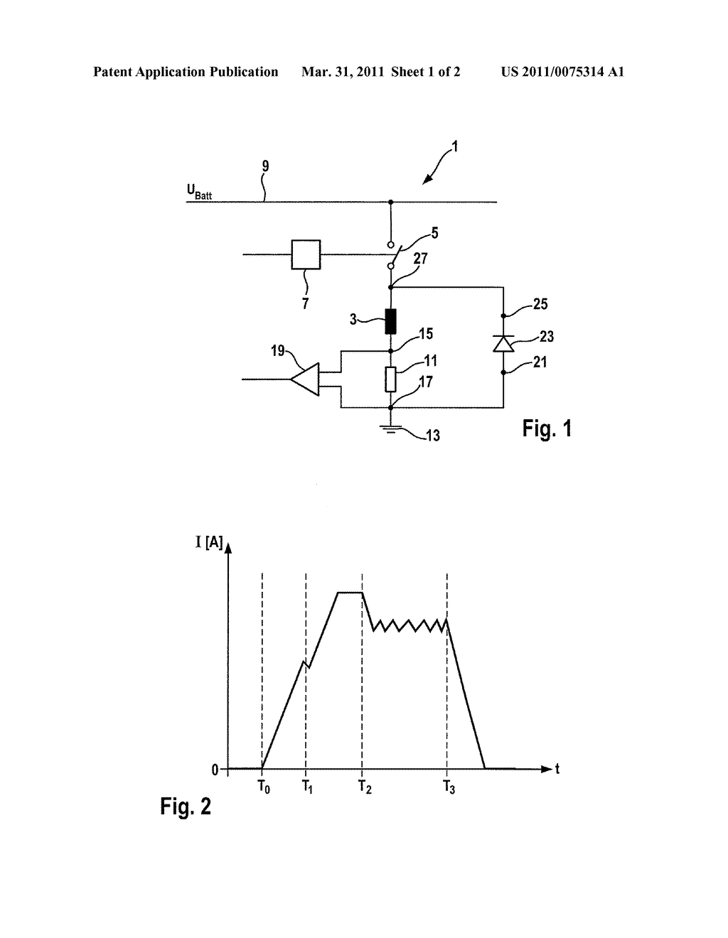 METHOD FOR ACTUATING AN ELECTROMAGNETIC LOAD AND A CORRESPONDING CIRCUIT - diagram, schematic, and image 02