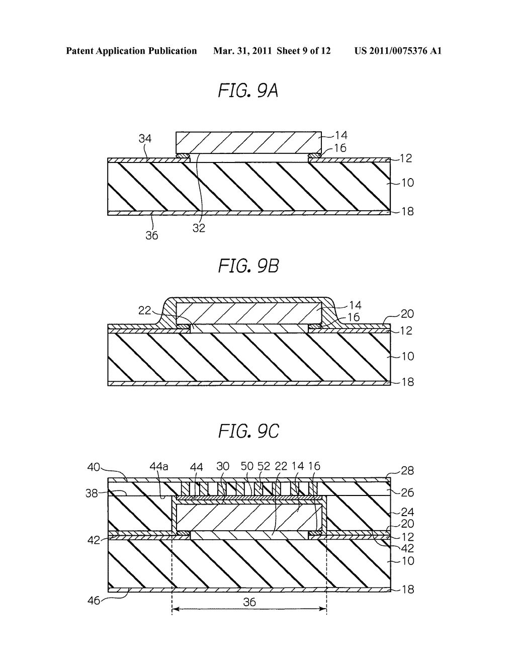 Module substrate radiating heat from electronic component by intermediate heat transfer film and a method for manufacturing the same - diagram, schematic, and image 10