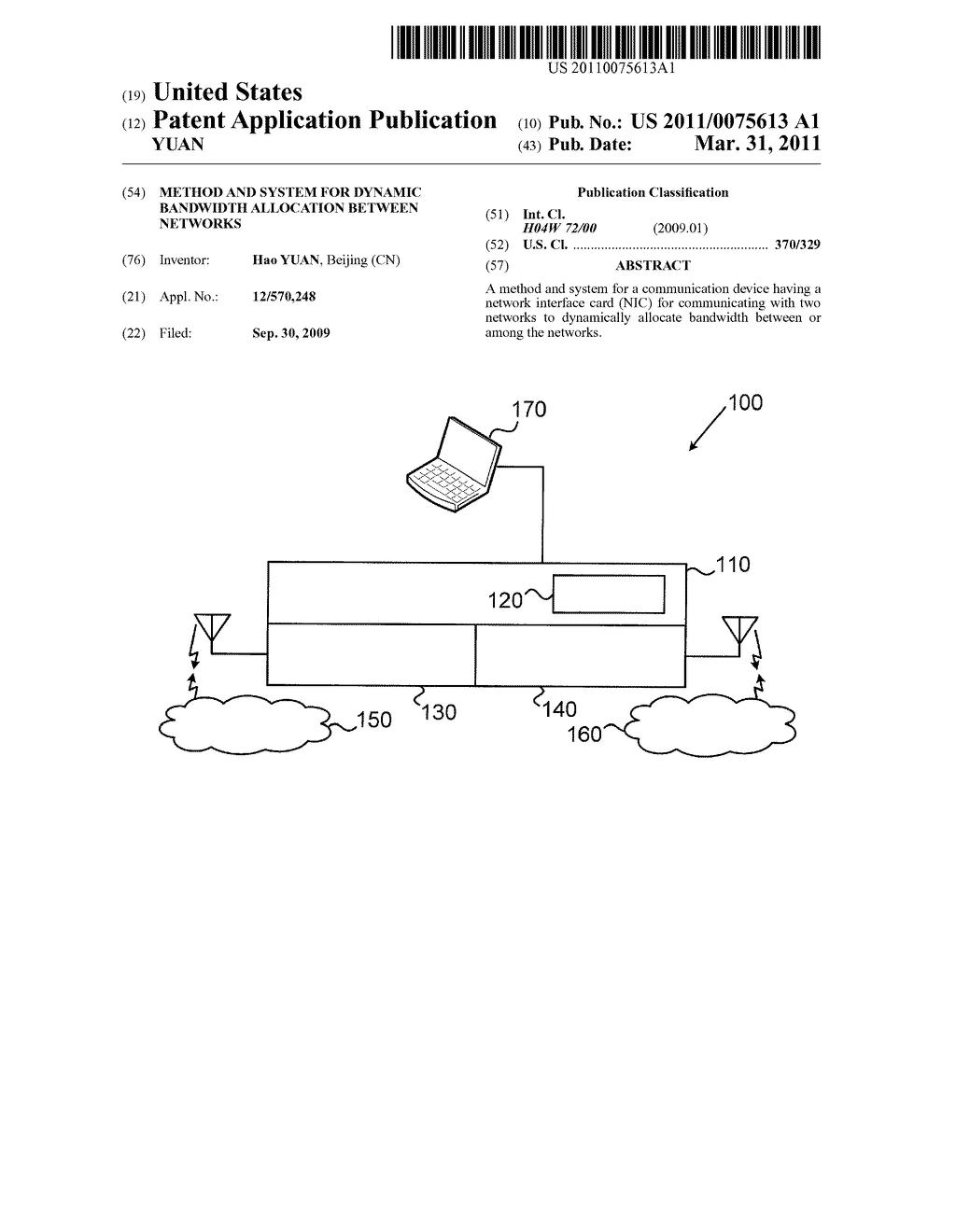 METHOD AND SYSTEM FOR DYNAMIC BANDWIDTH ALLOCATION BETWEEN NETWORKS - diagram, schematic, and image 01